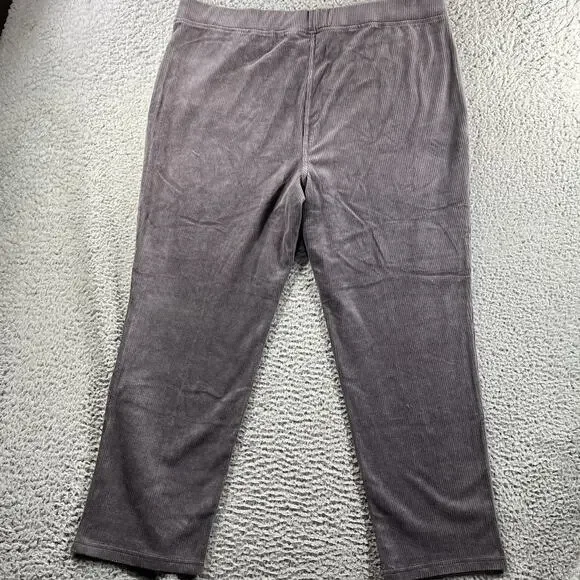 Quacker Factory Jeanne Bice Corduroy Pull On Pants Embellished XL Short 40x28 - Picture 5 of 9